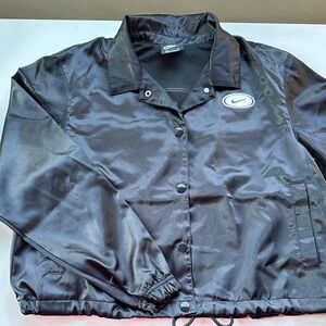 Nike Women's Shiny Black Bomber Jacket